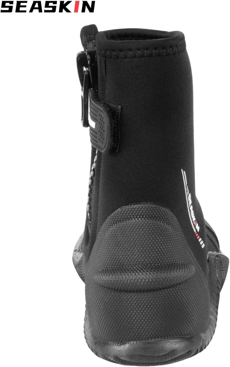 Seaskin 3mm Neoprene Diving Boots Mens Womens, Anti-Slip Rubber Sole Wetsuit Boots for Water Sports - Image 3
